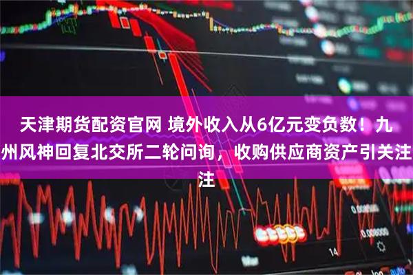天津期货配资官网 境外收入从6亿元变负数！九州风神回复北交所二轮问询，收购供应商资产引关注